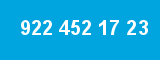 922 452 17 23 922 452 17 23
